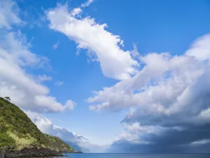 Images Dated 30th May 2019: Village in Calheta, view along the southern coast. Sao Jorge Island, Azores, Portugal
