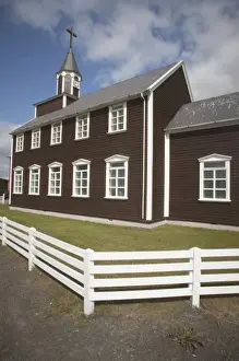 Sea Side Prints: Village church of Vik, the southernmost settlement in Icelands main island