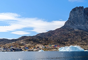 North Greenland Prints: Village Ikerasak in the Uummannaq Fjord System in the northwest of Greenland