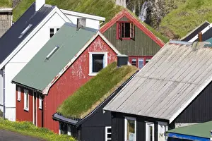 Images Dated 27th June 2016: The village on the island Mykines, part of the Faroe Islands in the North Atlantic