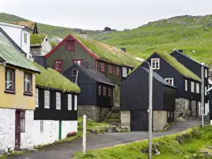 Images Dated 25th June 2016: The village on the island Mykines, part of the Faroe Islands in the North Atlantic