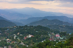 Filipino Prints: Village in the mountain, Baguio, Benguet Province, Philippines