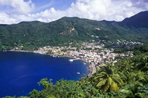 Images Dated 7th June 2007: Village of Sourfriere, St. Lucia, Caribbean