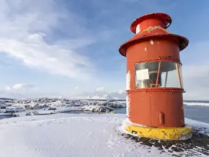 Snaefellsnes Prints: Village Stykkisholmur on the Snaefellsnes peninsula during winter