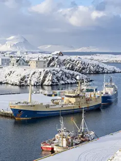 Images Dated 8th March 2015: Village Stykkisholmur on the Snaefellsnes peninsula during winter