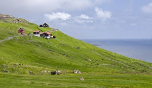 Images Dated 20th June 2016: Village Velbastadur (Velbastathur). The island Streymoy, one of the two large islands