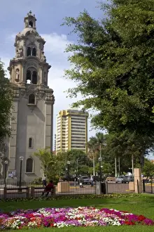 Lima Prints: Virgin Milagrosa church in Kennedy Park located in the Miraflores district of Lima, Peru