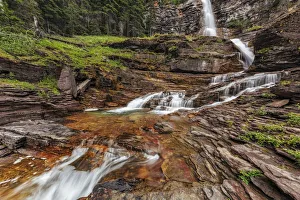 Images Dated 2018 August: Virginia Falls in Glacier National Park, Montana, USA