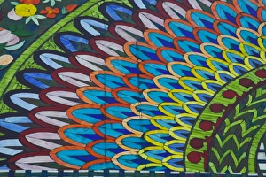 Visual arts in Mosaic with the new Library along the Mediterranean, Alexandria Egypt