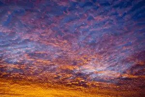 Atmosphere Prints: Vivid sunrise looking over the morning fog in the Blue Ridge mountains near Brevard