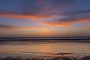 Los Osos Prints: Vivid sunset over the Pacific Ocean at Montana de Oro State Park near Los Osos, California