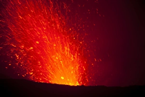 Images Dated 23rd August 2008: Volcano eruptions at the Volcano Yasur, Island of Tanna, Vanuatu, South Pacific