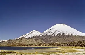 Images Dated 24th January 2013: Vulcano Parinacota (6342m) and Pomerape (6286m) Chile are part of the Lauca National