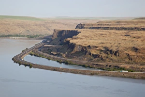 National Scenic Area Prints: WA, Columbia River Gorge National Scenic Area, Columbia River, and Interstate 84