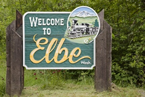 Small Town Prints: WA, Elbe, gateway to Mount Rainier National Park