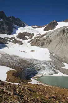 Images Dated 14th August 2008: WA, Glacier Peak Wilderness, Upper Lyman Lake and the Lyman Glacier