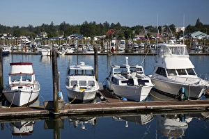 Images Dated 20th August 2011: WA, Ilwaco, Marina, at Port of Ilwaco; with fishing boats and cannery