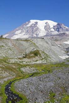 WA, Mount Rainier National Park, Mount Rainier and Paradise Valley