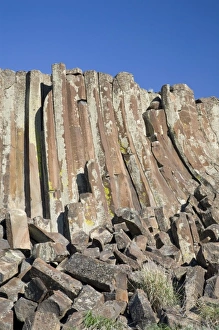 WA, Othello, Columbia National Wildlife Refuge, columnar basalt formation