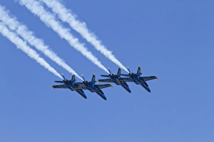 Fair Prints: WA, Seattle, The Blue Angels, performing at SEAFAIR, F / A-18 Hornet aircraft