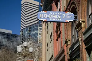 Pioneer Square Prints: WA, Seattle, the old State Hotel, in historic Pioneer Square