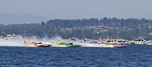 Images Dated 3rd August 2012: WA, Seattle, Seafair, Vintage Hydroplane Races, Lake Washington