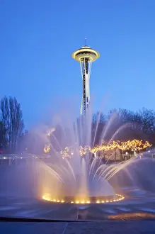 WA, Seattle, Seattle Center, International Fountain