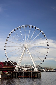 Images Dated 27th June 2012: WA, Seattle, The Seattle Great Wheel, at Pier 57 on the waterfront