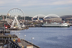Images Dated 27th June 2012: WA, Seattle, The Seattle Great Wheel, at Pier 57 on the waterfront