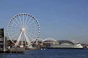 Images Dated 5th July 2012: WA, Seattle, The Seattle Great Wheel, at Pier 57 on the waterfront