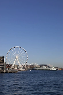 Images Dated 5th July 2012: WA, Seattle, The Seattle Great Wheel, at Pier 57 on the waterfront