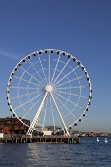 Images Dated 5th July 2012: WA, Seattle, The Seattle Great Wheel, at Pier 57 on the waterfront