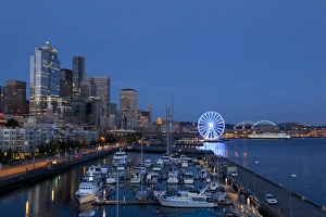 Images Dated 5th July 2012: WA, Seattle, The Seattle Great Wheel, at Pier 57 on the waterfront