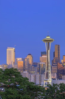WA, Seattle, skyline from Kerry Park