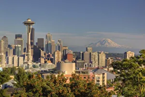 Space Needle Prints: WA, Seattle, skyline from Kerry Park