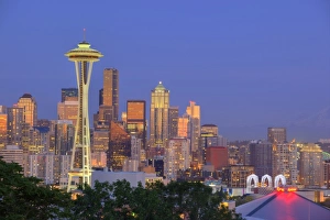 Images Dated 25th July 2010: WA, Seattle, skyline from Kerry Park