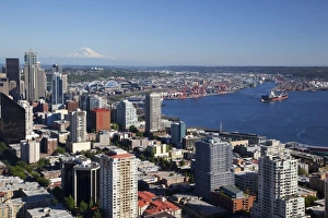 Elliott Bay Prints: WA, Seattle, view from Seattle Space Needle