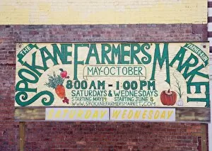 WA, Spokane, Spokane Farmers Market sign