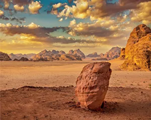 Wadi Rum Prints: Wadi Rum sunrise, Jordan