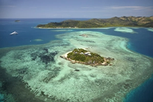 Private Prints: Wadigi Island, Mamanuca Islands, Fiji, South Pacific - aerial