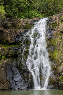 Hawaii Prints: Waimea Falls, Waimea Valley Audubon Park, North Shore, Oahu, Hawaii