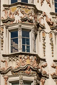Mural Prints: Wall art mural on buildings in Old Town Innsbruck, Tyrol, Austria