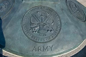 Images Dated 18th June 2005: Washington, DC, National WWII Memorial, Army emblem