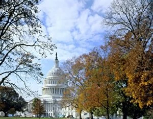 WASHINGTON, D.C. USA. National Capitol Building in autumn