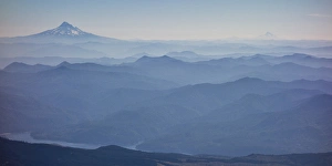 Distant Prints: Washington. View from Mount Saint Helens Monitor Ridge Trail. Mount Hood in the distance