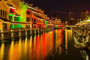 Walk Way Prints: Water Canal Near Nanchang Temple Wuxi Jiangsu Province, China