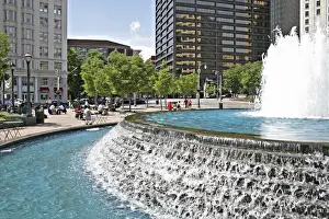 Downtown Prints: Water fountain in Woodruff Park downtown Atlanta Georgia