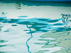 Sicily Prints: Water reflections at harbor