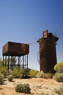 Rustic Prints: Water Towers, Beresford Bore Historic Railway Siding (Old Ghan Railway), Oodnadatta