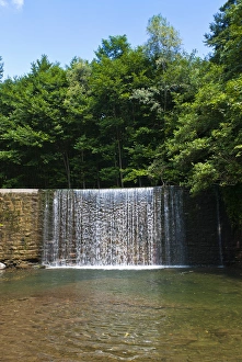 Waterfall of Archiano creek, Camaldoli, Poppi, Arezzo province, Tuscany, Italy